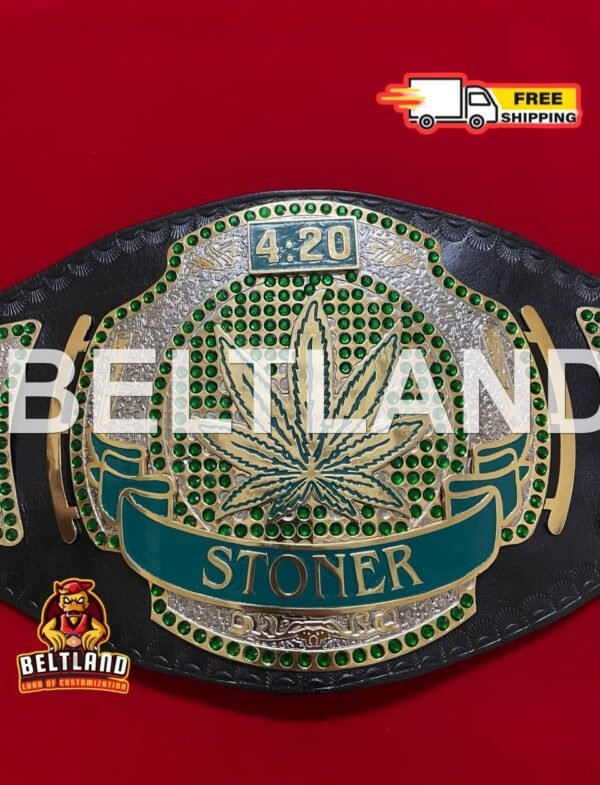420 Stoner Championship Belt 4:20 Smoker Dual Layered Zinc 2mm 4mm