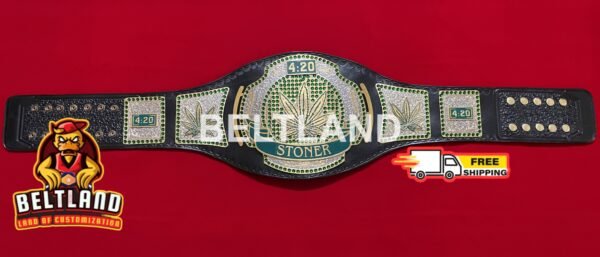 420 Stoner Championship Belt 4:20 Smoker Dual Layered Zinc 2mm 4mm - Image 2