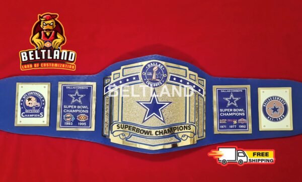 Dallas Cowboys Championship Belt Adult Size in Zinc 2mm 4mm