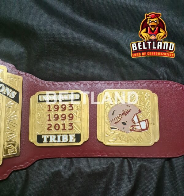 FSU Seminoles Unconquered Championship Custom Belt Adult Size in Zinc 2mm 4mm - Image 6