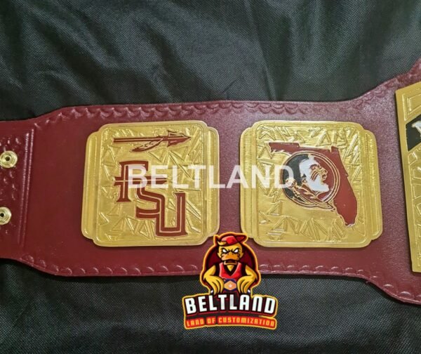 FSU Seminoles Unconquered Championship Custom Belt Adult Size in Zinc 2mm 4mm - Image 5