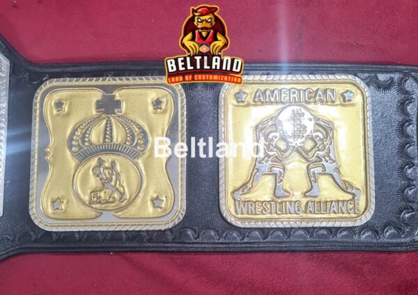 AWA World Tag Team Championship Belt Adult Size Replica Zinc 2mm 4mm *Deep Etching* - Image 4