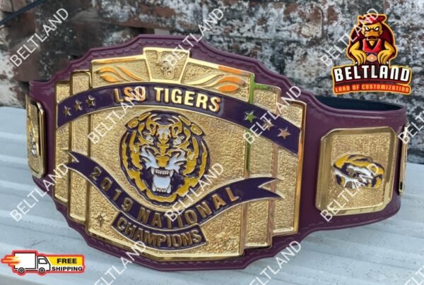 LSU Tigers National Championship Belt Adult Size made in Zinc 2mm 4mm - Image 3