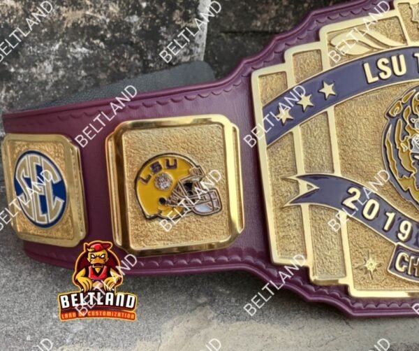 LSU Tigers National Championship Belt Adult Size made in Zinc 2mm 4mm - Image 5