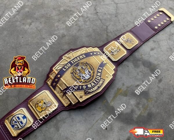 LSU Tigers National Championship Belt Adult Size made in Zinc 2mm 4mm - Image 4
