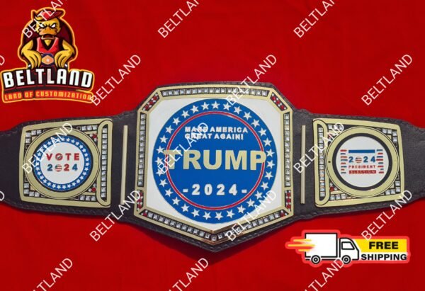 Trump Presedential Elections "Make America Great Again" Custom Championship Belt Adult Size in Zinc 2mm 4mm