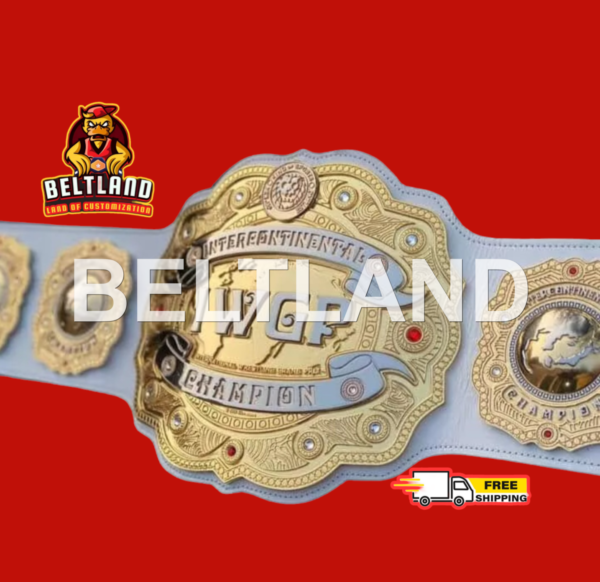 IWGP INTERCONTINENTAL CHAMPIONSHIP WRESTLING BELT IN ZINC 2MM 4MM ADULT SIZE Replica *DUAL LAYERED*