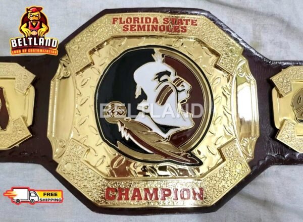 FSU Seminoles Championship Belt Adult Size made in Zinc 2mm 4mm *Dual Layered*