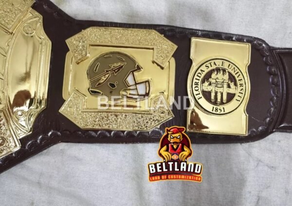 FSU Seminoles Championship Belt Adult Size made in Zinc 2mm 4mm *Dual Layered* - Image 6
