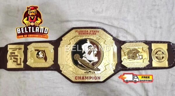 FSU Seminoles Championship Belt Adult Size made in Zinc 2mm 4mm *Dual Layered* - Image 4