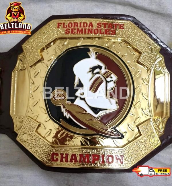 FSU Seminoles Championship Belt Adult Size made in Zinc 2mm 4mm *Dual Layered* - Image 3
