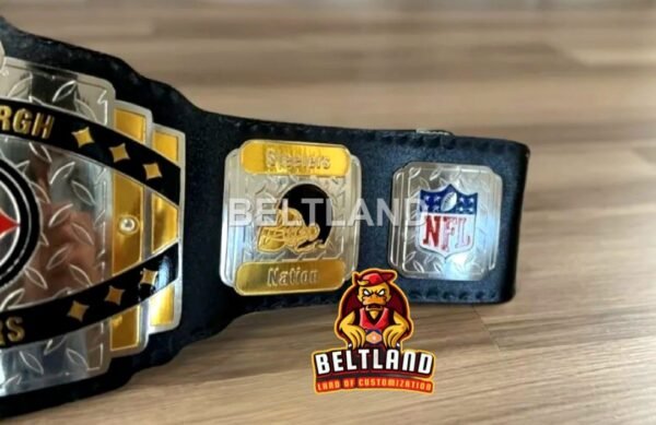 Pittsburgh Steelers NFL Championship Belt Adult Size in Zinc 2mm 4mm - Image 5