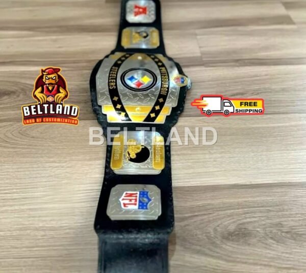 Pittsburgh Steelers NFL Championship Belt Adult Size in Zinc 2mm 4mm - Image 6