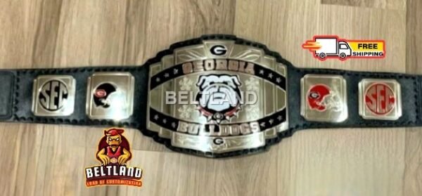 Georgia Bulldogs Football Championship Belt Adult Size in Zinc 2mm 4mm - Image 3