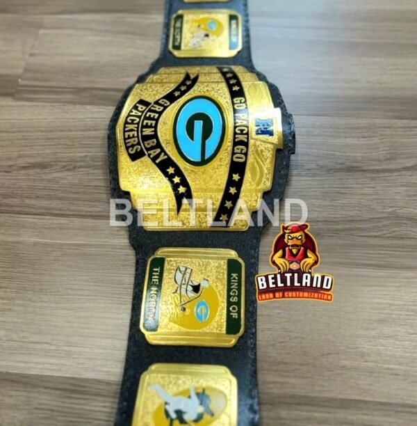 Green Bay Packers NFL Football Championship Belt Adult Size in Zinc 2mm 4mm - Image 5