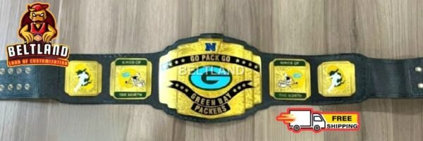 Green Bay Packers NFL Football Championship Belt Adult Size in Zinc 2mm 4mm - Image 4
