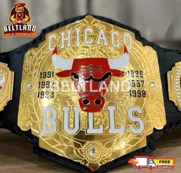 Chicago Bulls NBA Championship Belt Adult Size in Zinc 2mm 4mm - Image 3