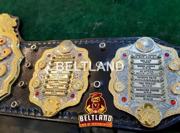 IWGP NJPW V4 Heavy Weight Championship Belt Replica in Zinc 6mm Adult Size Triple Layered - Image 5