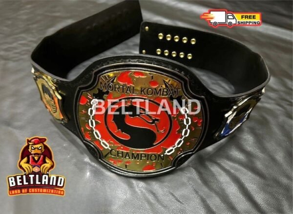 Mortal Kombat "Finish Him!!" Championship Belt Adult Size made in Zinc 2mm 4mm - Image 5