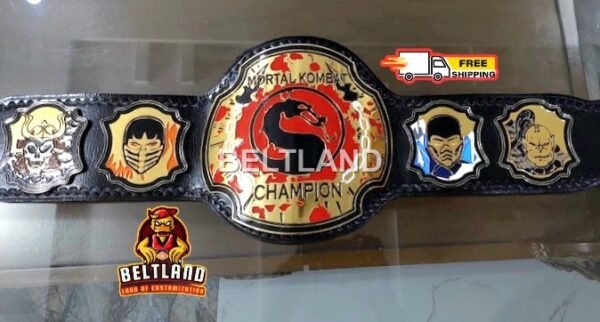 Mortal Kombat "Finish Him!!" Championship Belt Adult Size made in Zinc 2mm 4mm