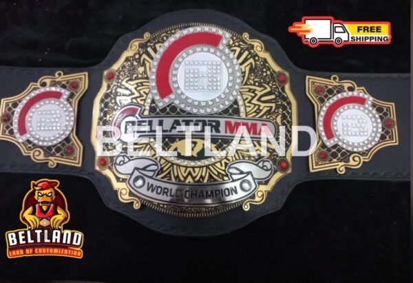 BELLATOR MMA World Champion Replica Title Belt Adult Size made in Zinc 2mm 4mm - Image 2