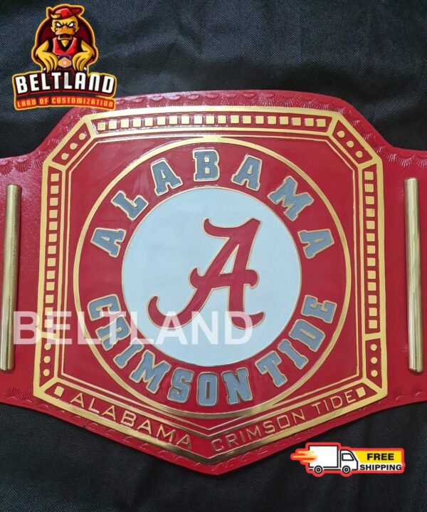 Alabama Crimson Tide Championship Belt Adult Size in Zinc 2mm 4mm - Image 3