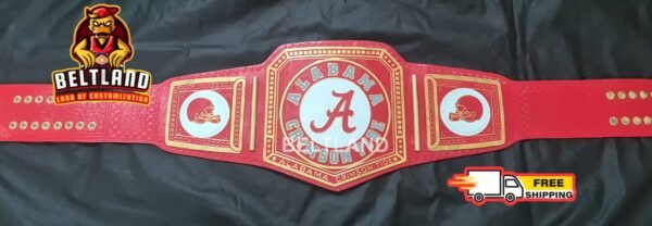 Alabama Crimson Tide Championship Belt Adult Size in Zinc 2mm 4mm - Image 2