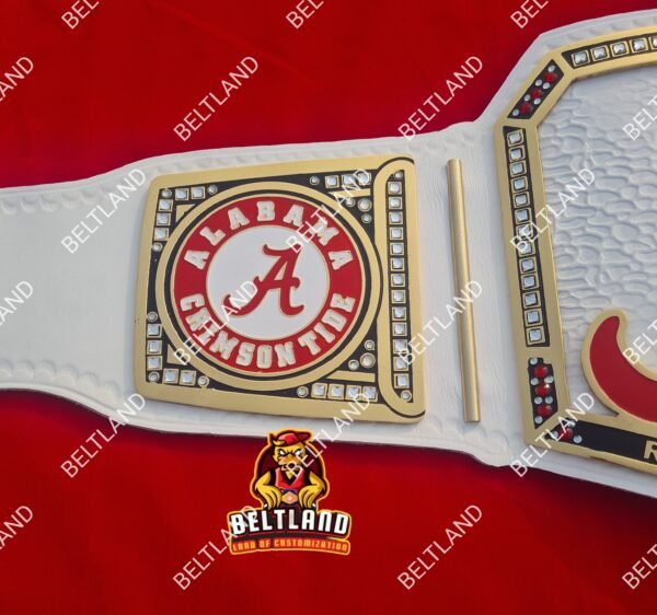 Alabama Crimson Championship Belt Adult Size in Zinc 2mm 4mm - Image 5