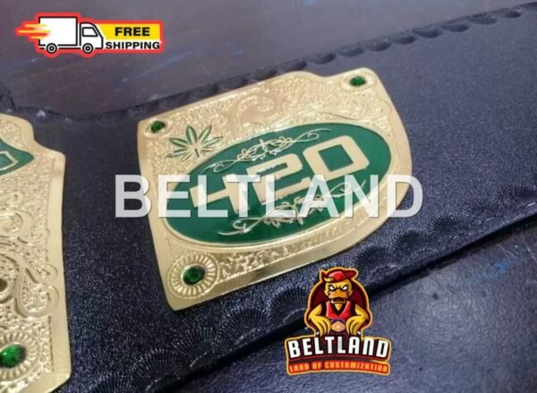 420 Stoner Weed Wrestling Style Championship Belt Adult Size Zinc 2mm 4mm - Image 3