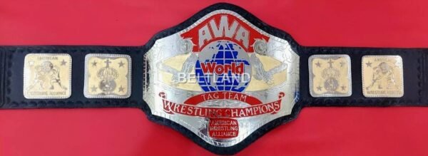 AWA World Tag Team Championship Belt Adult Size Replica Zinc 2mm 4mm - Image 2