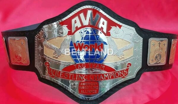 AWA World Tag Team Championship Belt Adult Size Replica Zinc 2mm 4mm