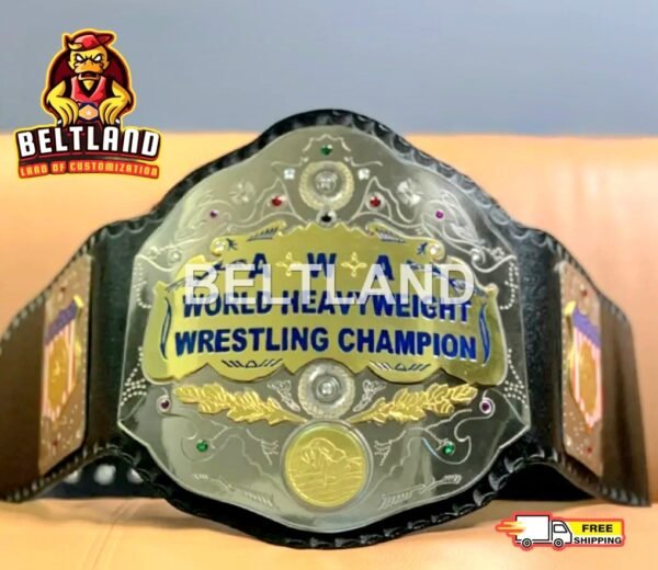 AWA World Heavyweight Championship Belt Adult Size Replica in Zinc 2mm 4mm