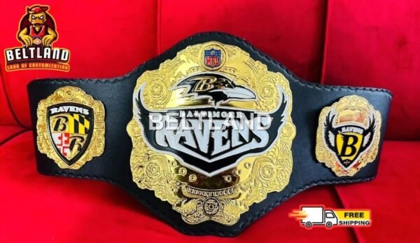 Baltimore Ravens NFL Championship Belt Adult Size Zinc 2mm 4mm