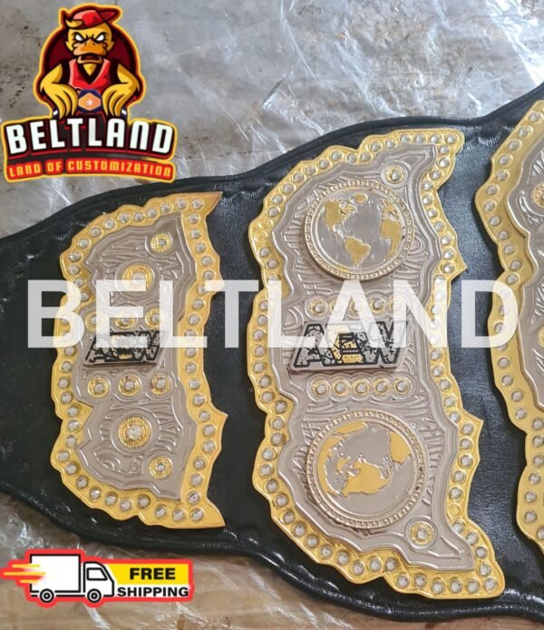 AEW World Championship Belt Adult Size Replica made in Zinc 2mm 4mm - Image 5
